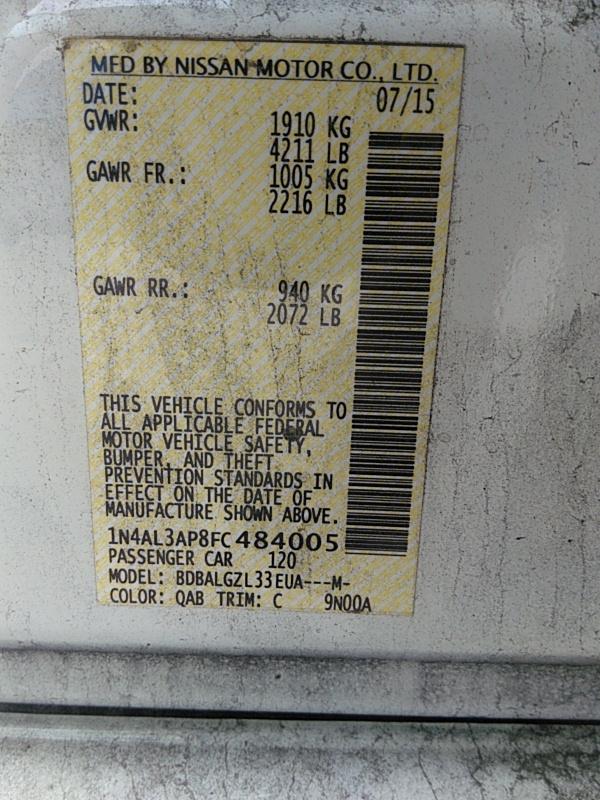 2015 Nissan ALTIMA 4C 2.5 S