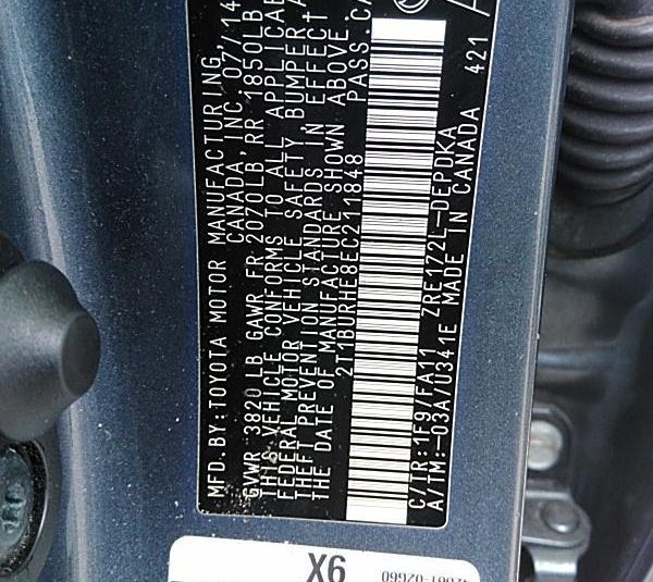 2014 Toyota COROLLA L