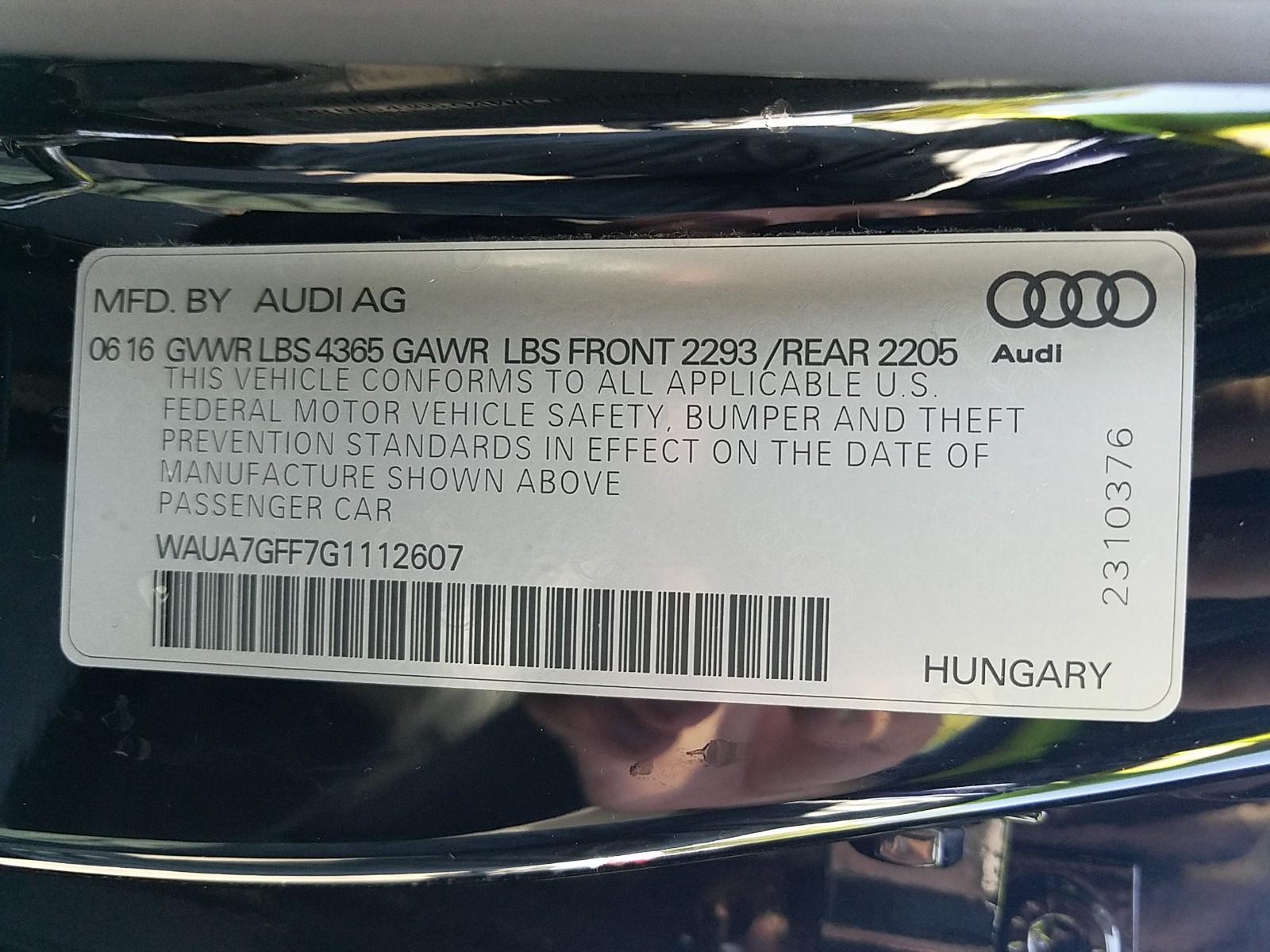 2016 Audi A3 FWD 4C 1.8T PRM