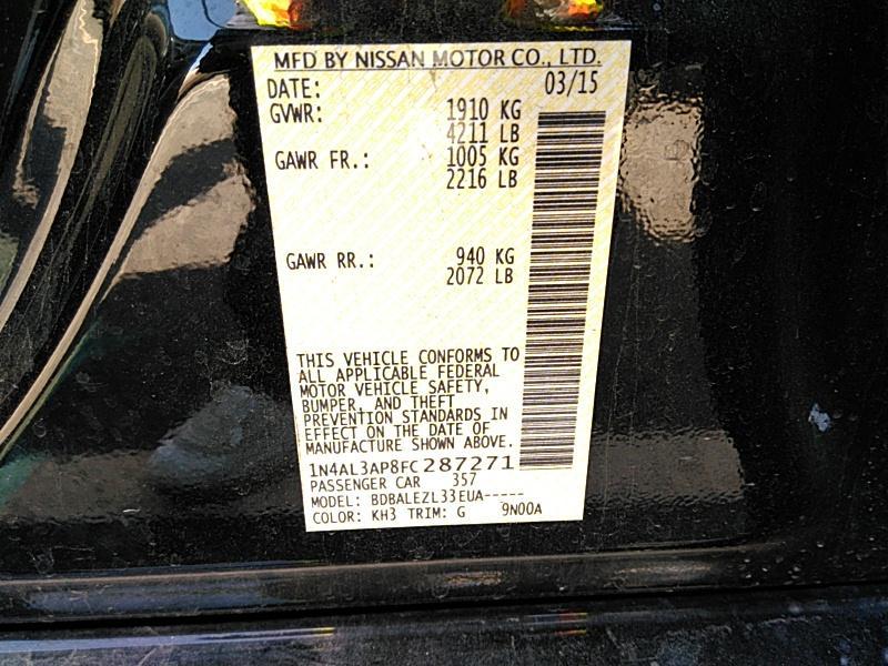 2015 Nissan ALTIMA 4C 2.5 S