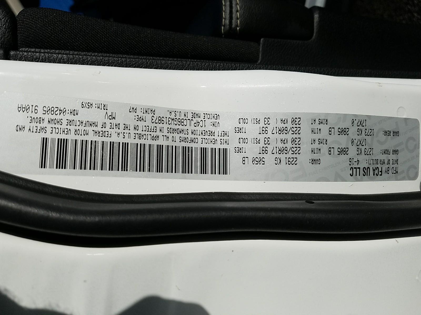 2016 Jeep CHEROKEE FWD 4C LATITUDE