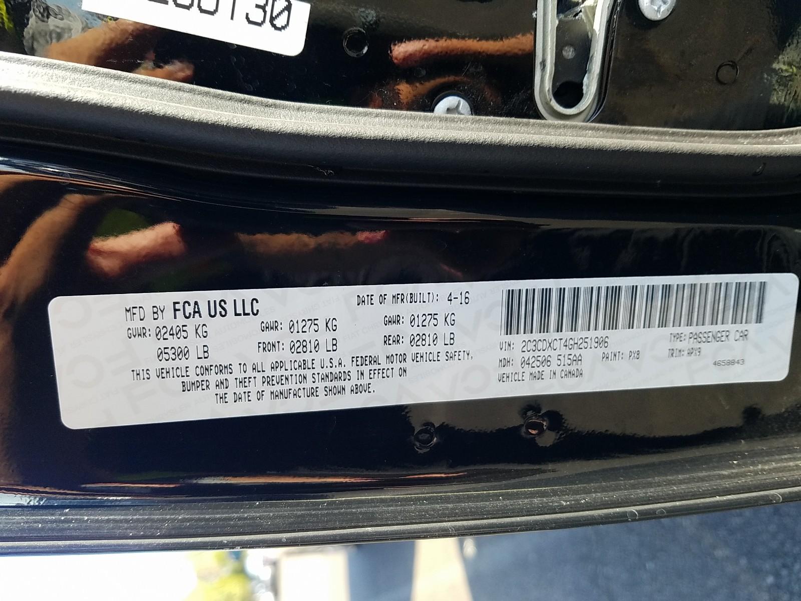 2016 Dodge CHARGER 4X2 V8 R/T