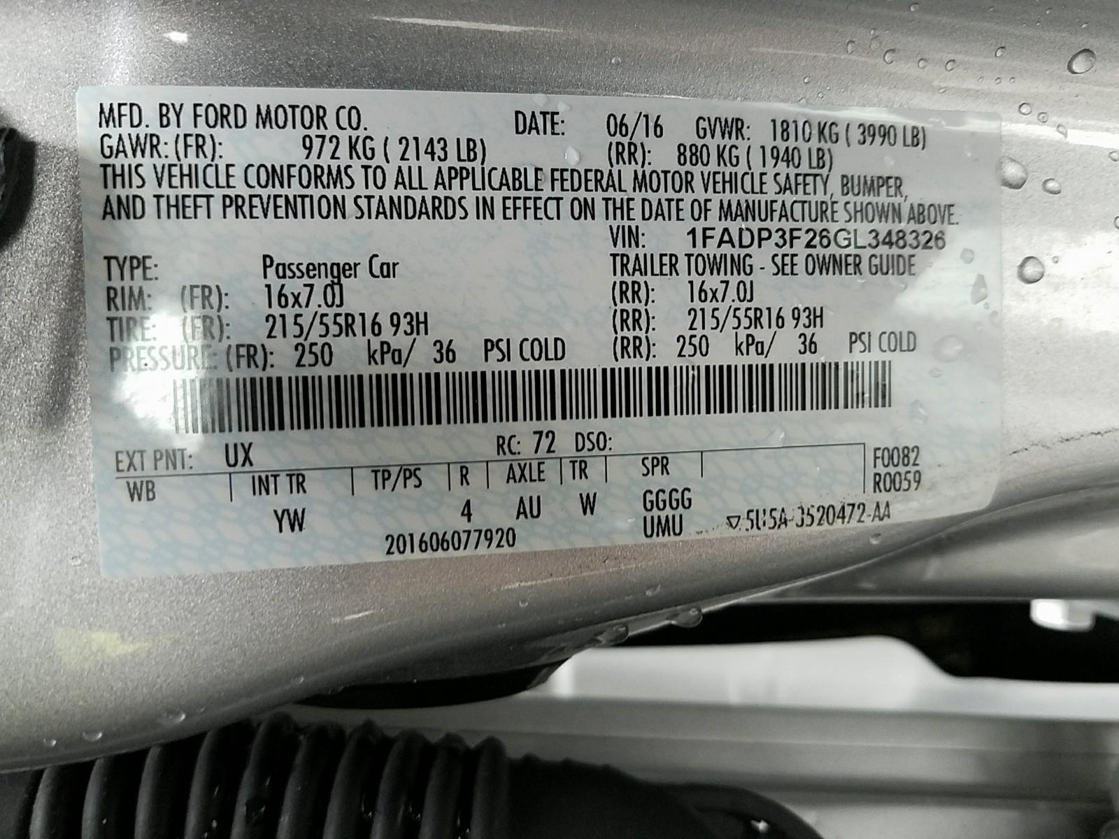 2016 Ford FOCUS FWD 4C SE