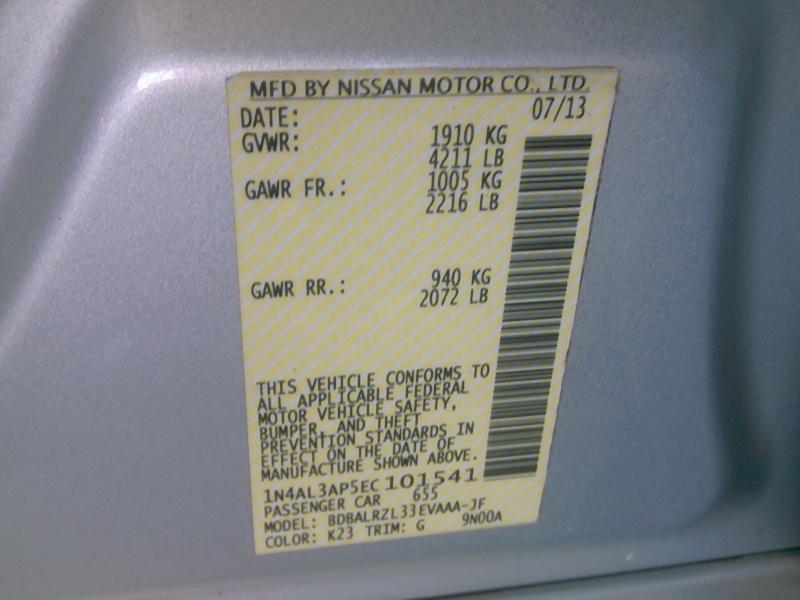 2014 Nissan ALTIMA 4C 2.5 S