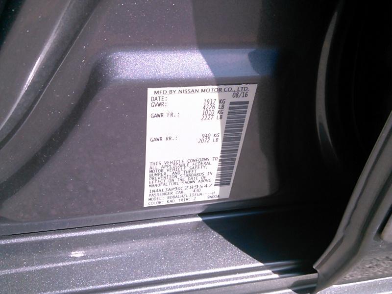 2016 Nissan ALTIMA 4C 2.5 SR