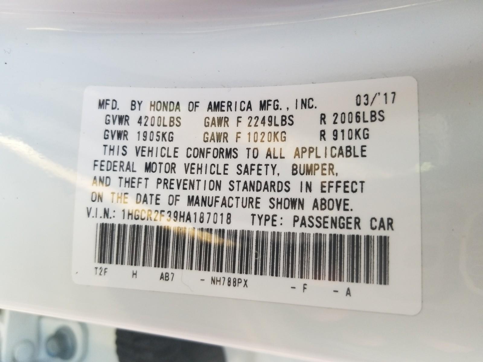 2017 Honda ACCORD 4C LX