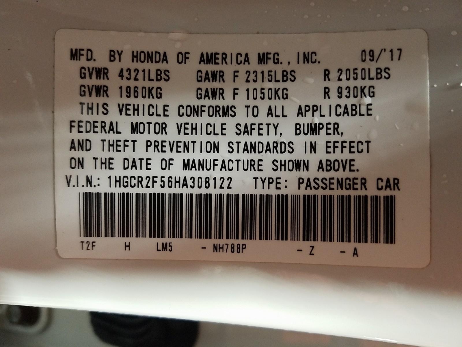 2017 Honda ACCORD 4C SPORT