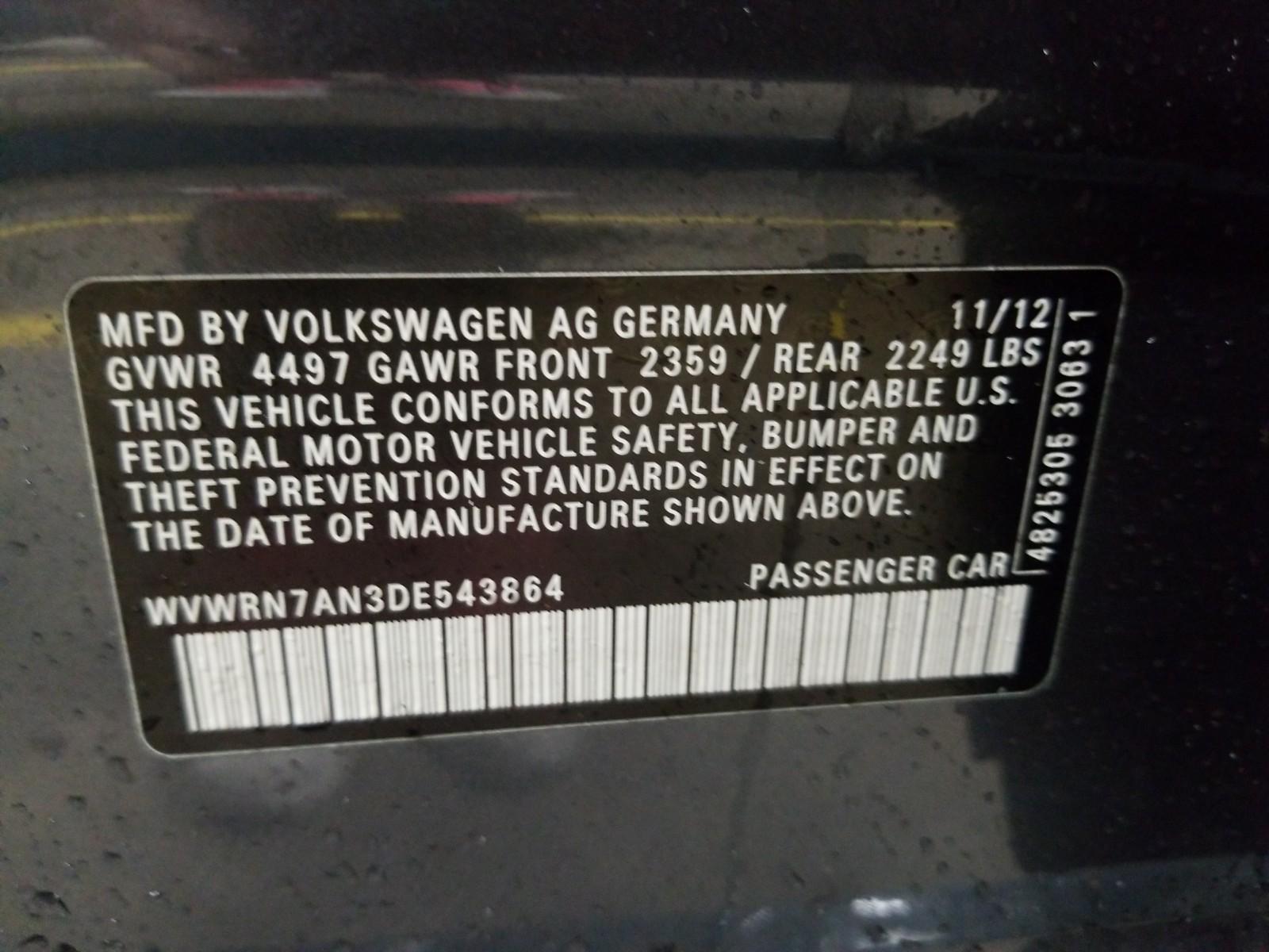 2013 Volkswagen CC FWD 4C LUX