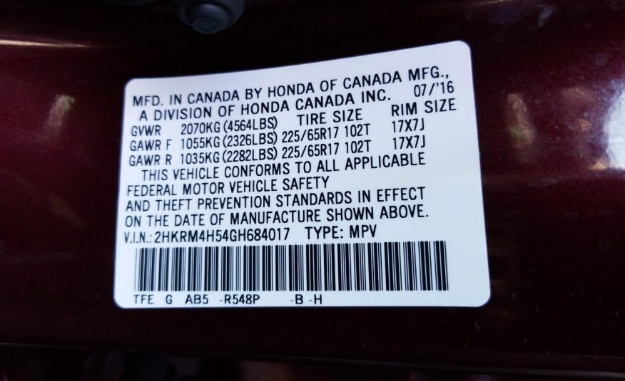2016 Honda CR-V AWD EX