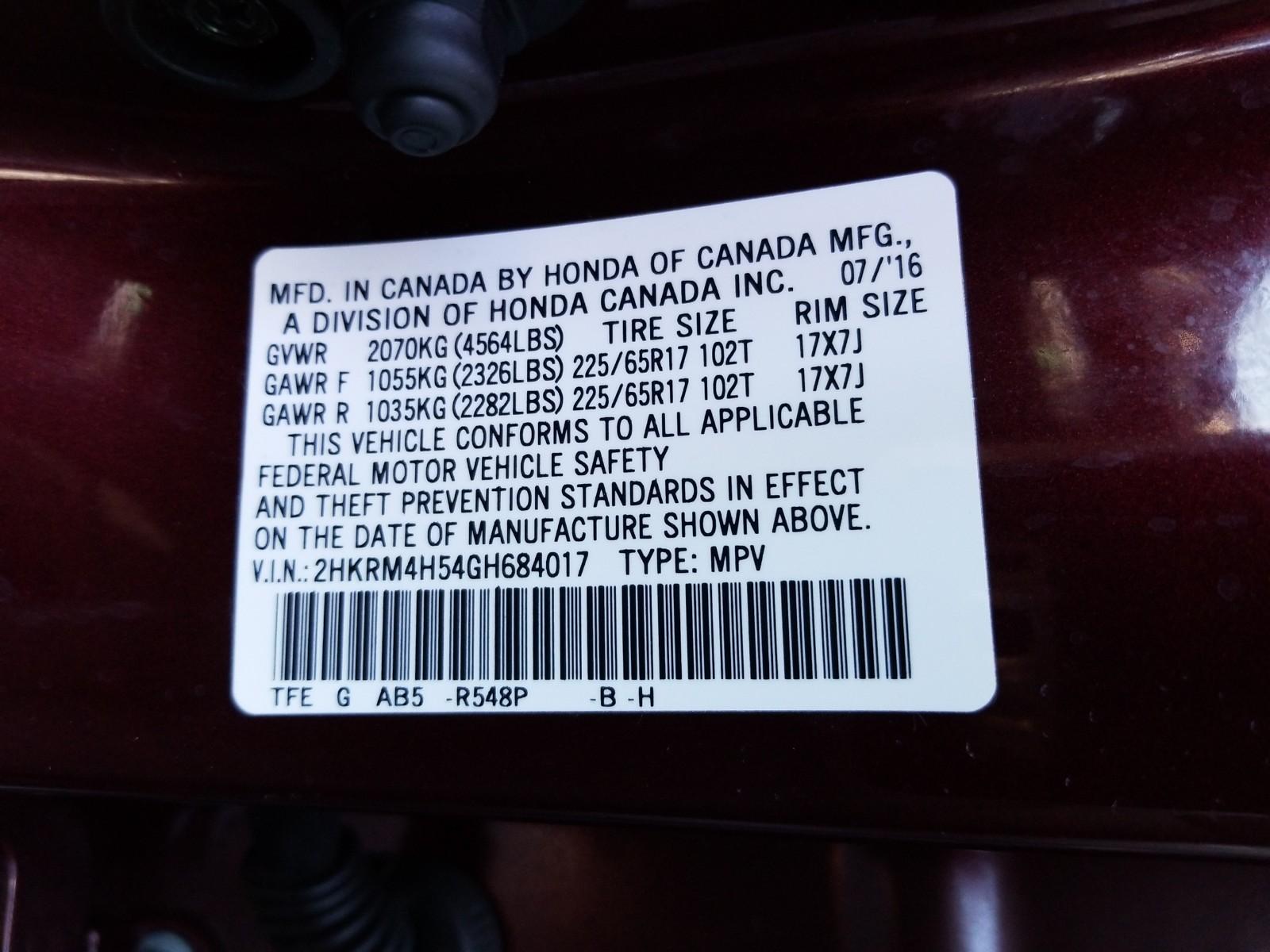 2016 Honda CR-V AWD EX