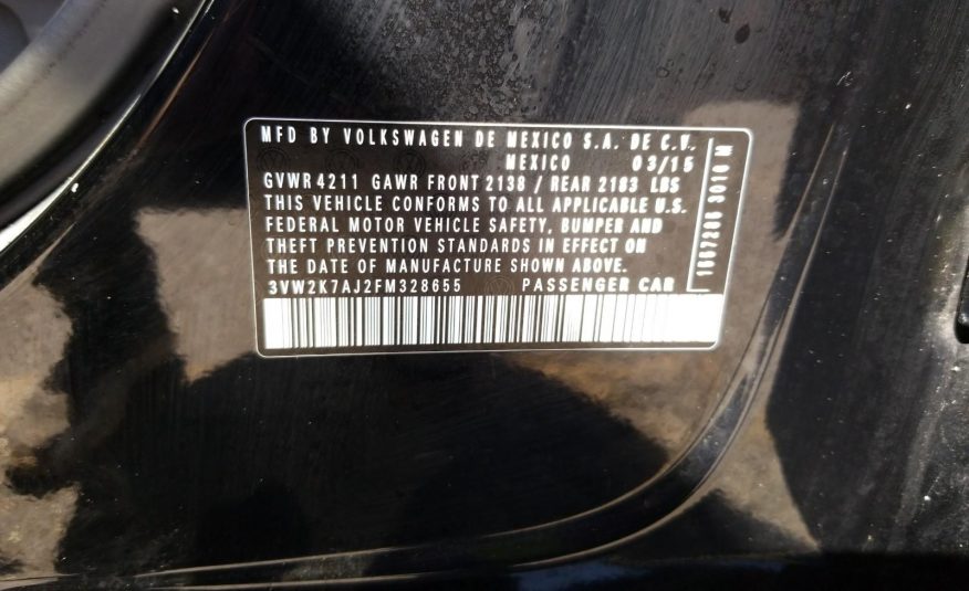 2015 Volkswagen JETTA 2.0L S