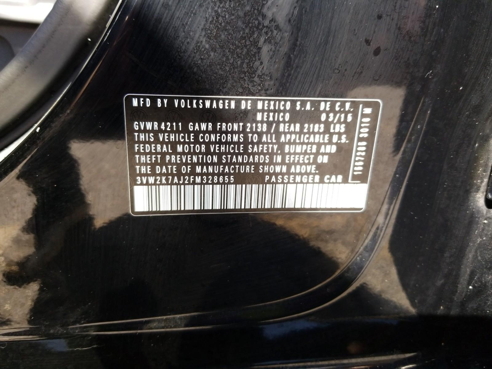 2015 Volkswagen JETTA 2.0L S