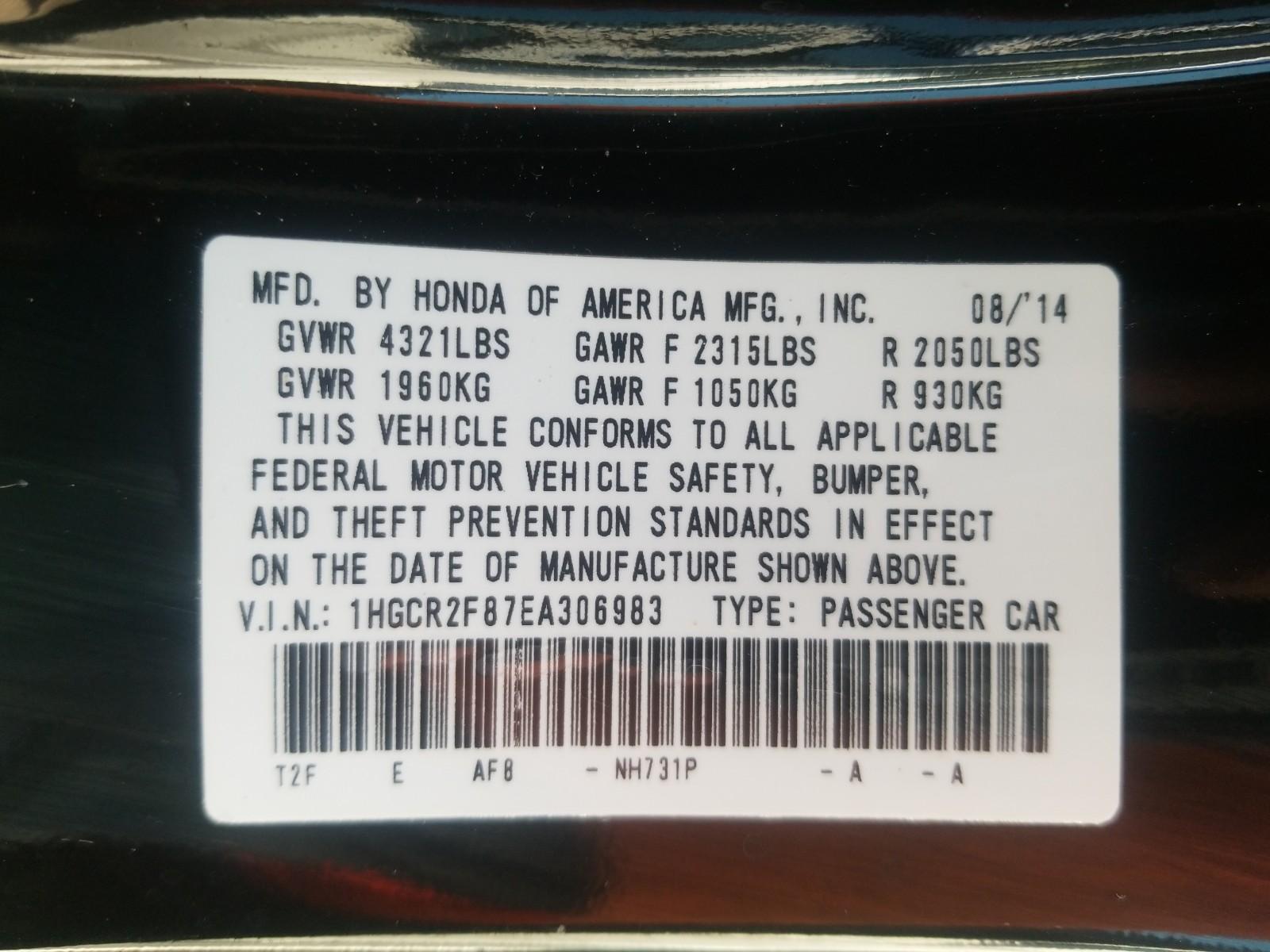 2014 Honda ACCORD 4C EX-L