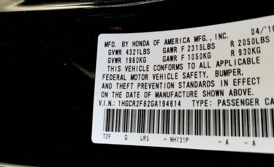 2016 Honda ACCORD 4C EX-L