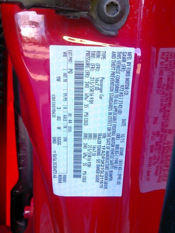 2016 Ford FOCUS FWD 4C SE