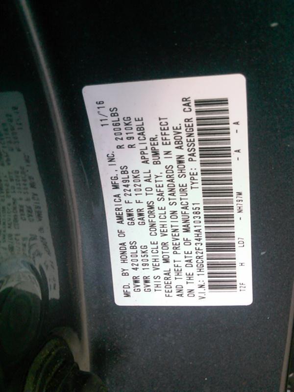 2017 Honda ACCORD 4C LX