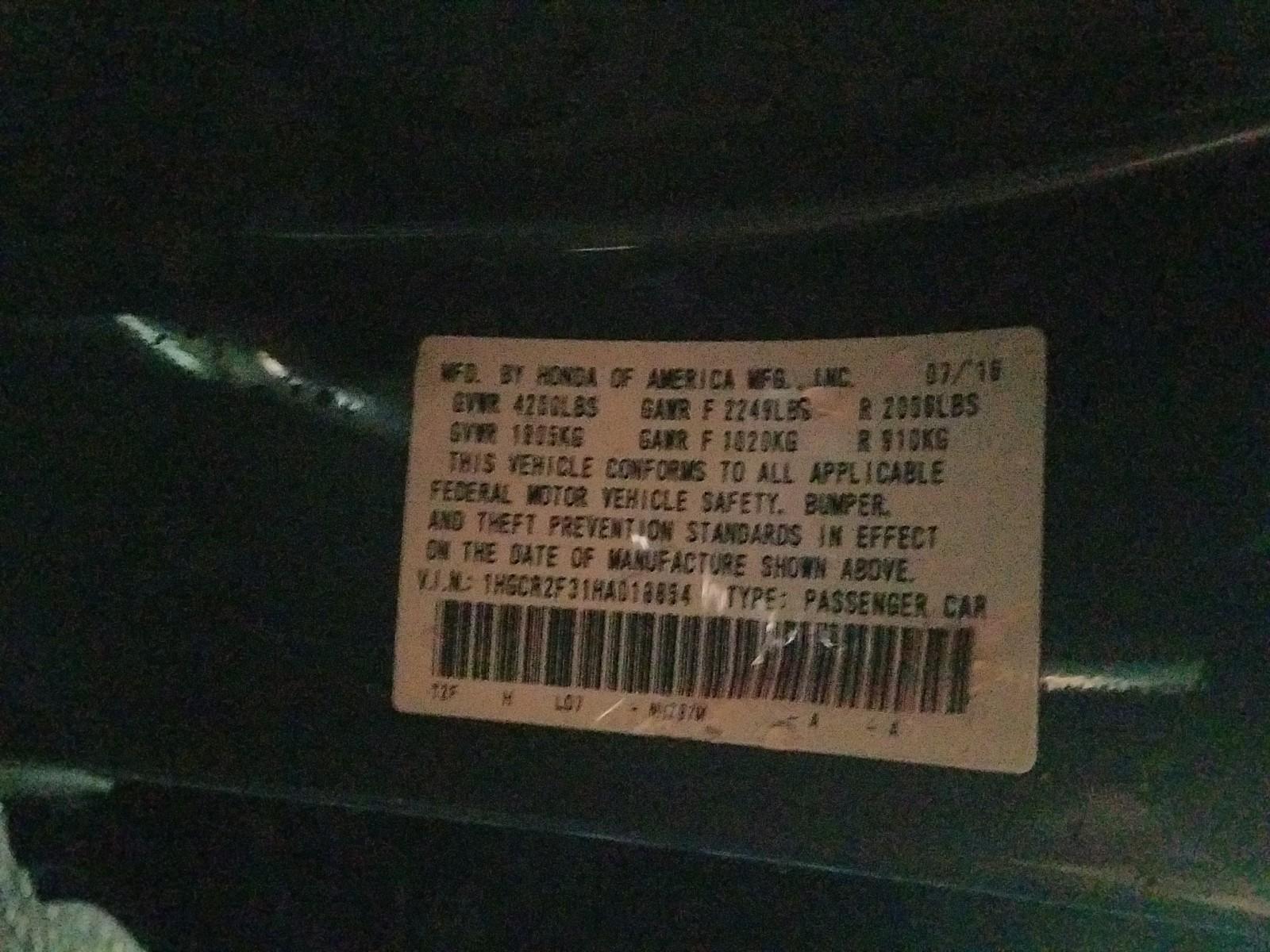 2017 Honda ACCORD 4C LX