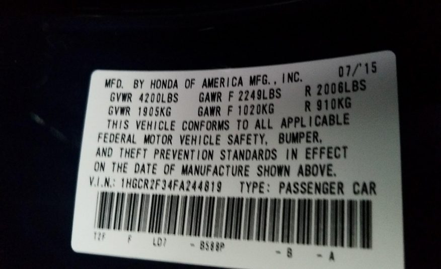 2015 Honda ACCORD 4C LX