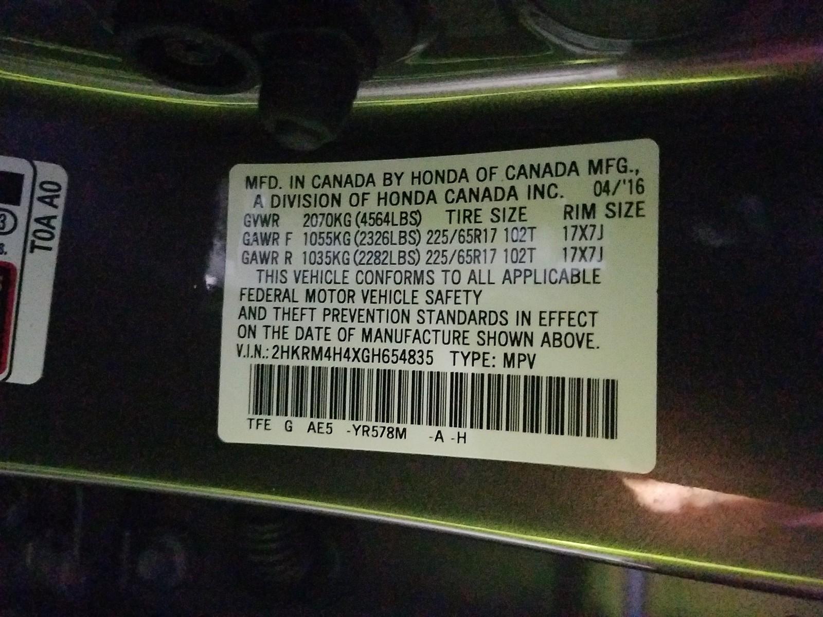 2016 Honda CR-V AWD SE