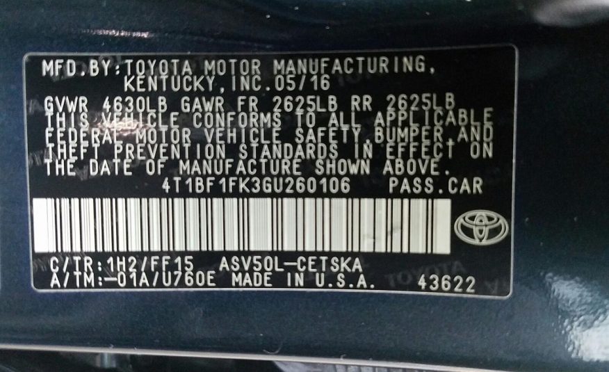 2016 Toyota CAMRY 4C SE