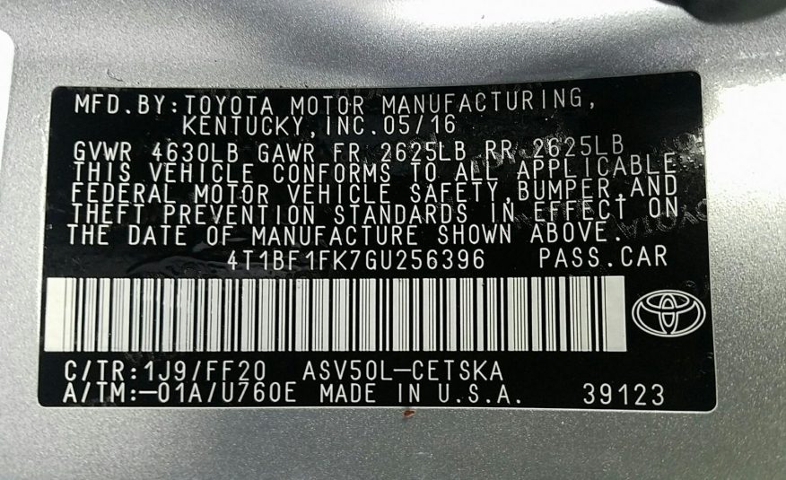 2016 Toyota CAMRY 4C SE