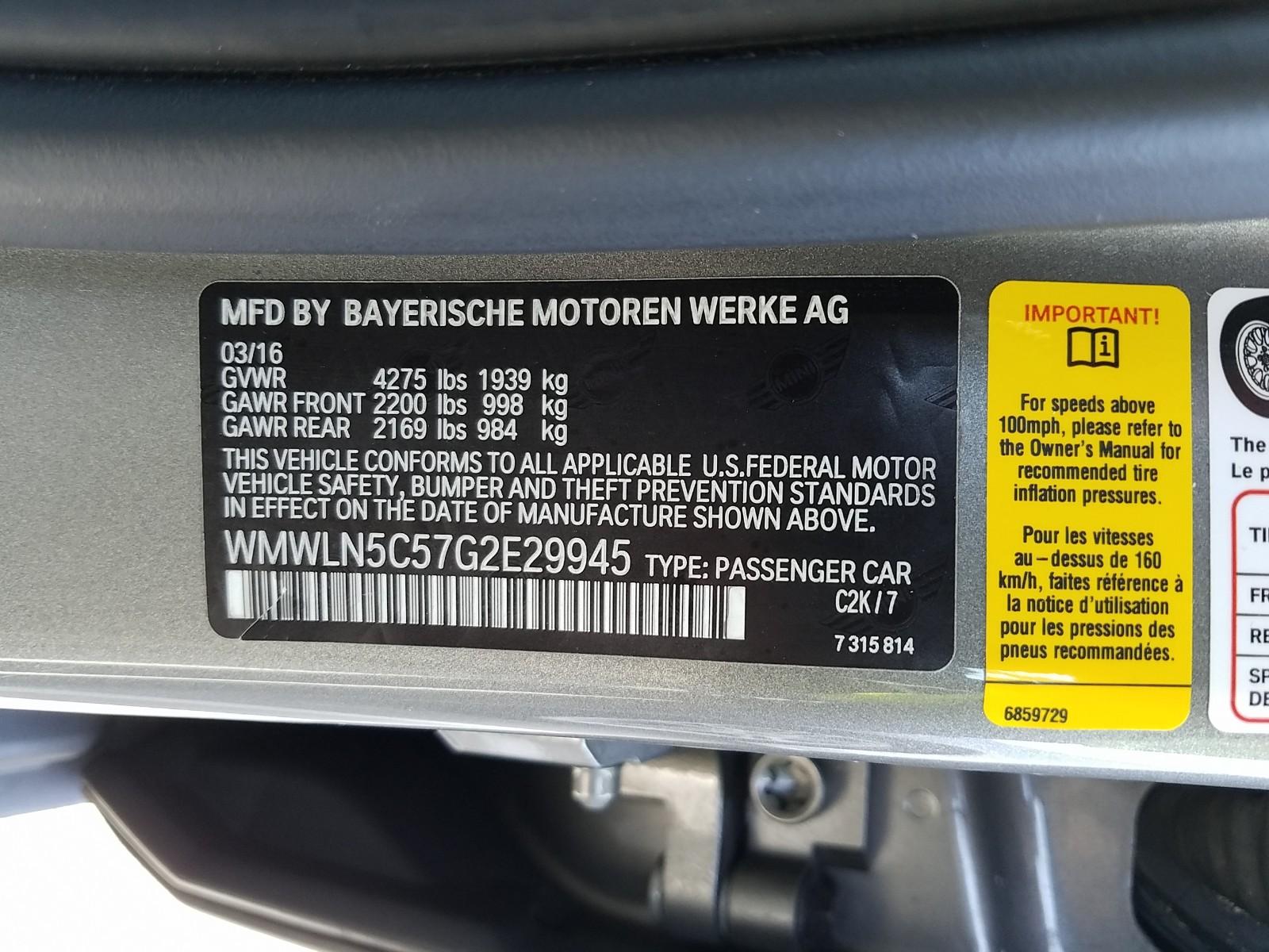 2016 MINI CLUBMAN 3C