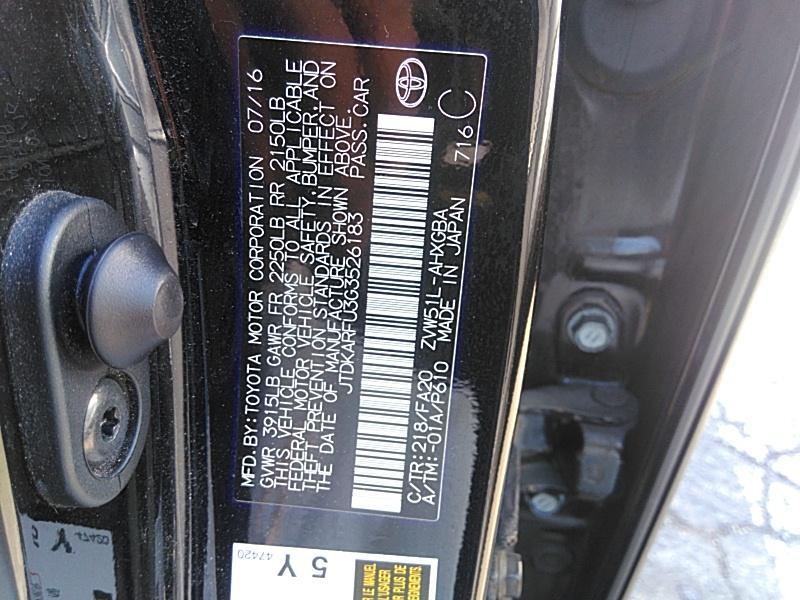 2016 Toyota PRIUS THREE