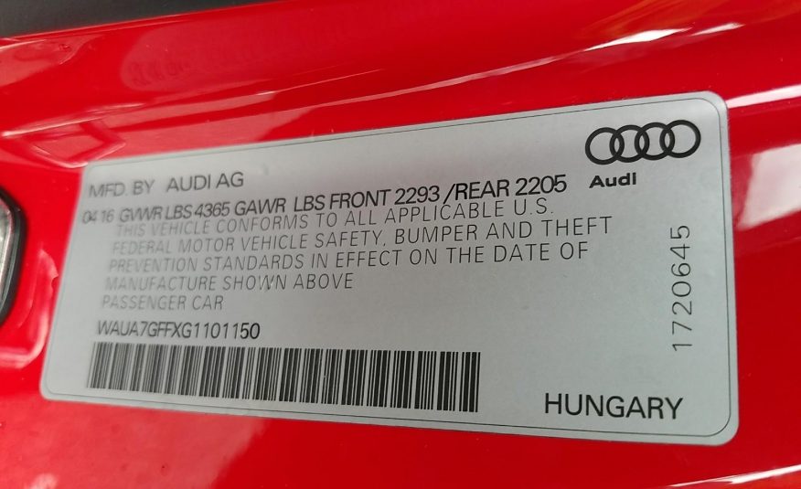 2016 Audi A3 FWD 4C 1.8T PRM