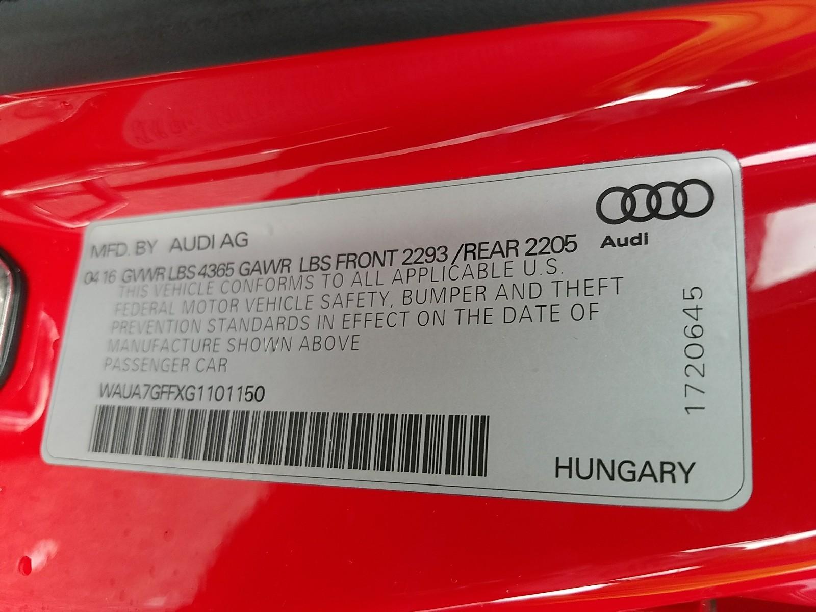 2016 Audi A3 FWD 4C 1.8T PRM