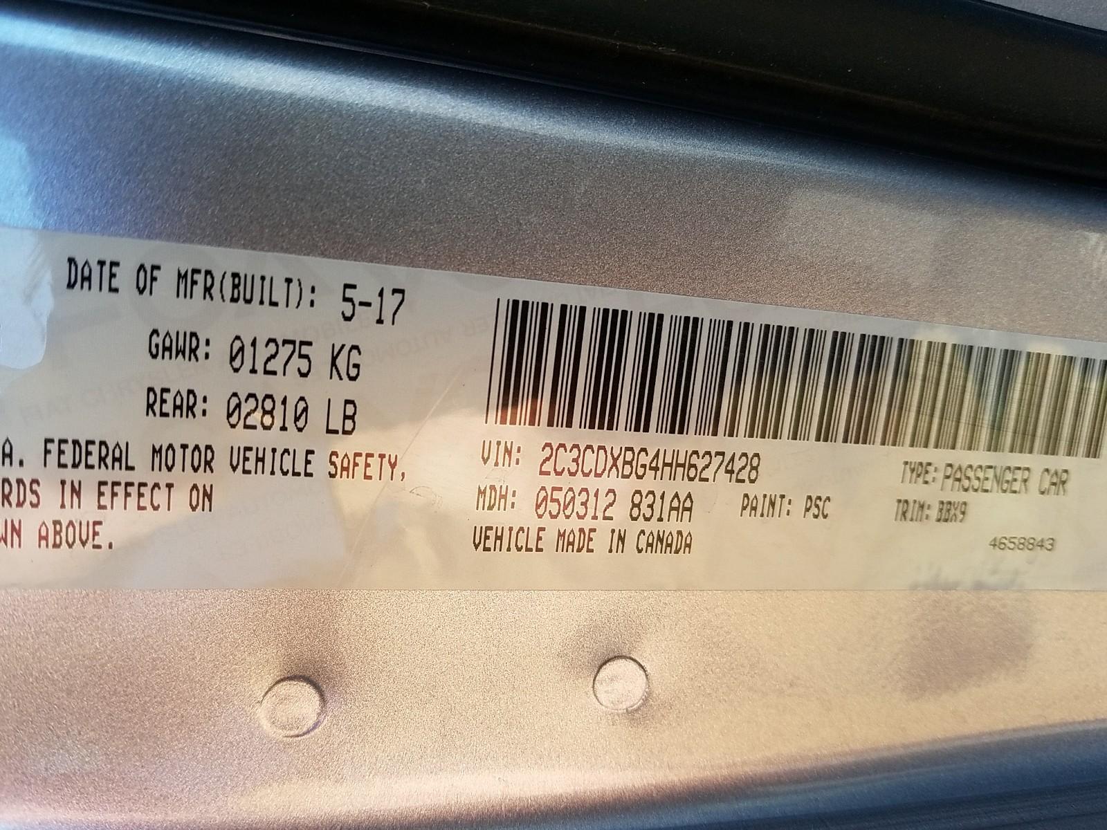 2017 Dodge CHARGER 4X2 V6 SE