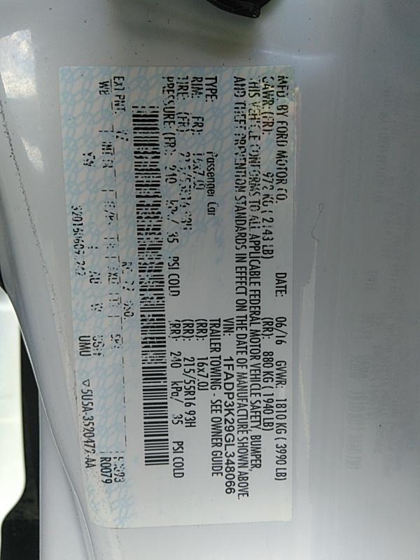 2016 Ford FOCUS FWD 4C SE