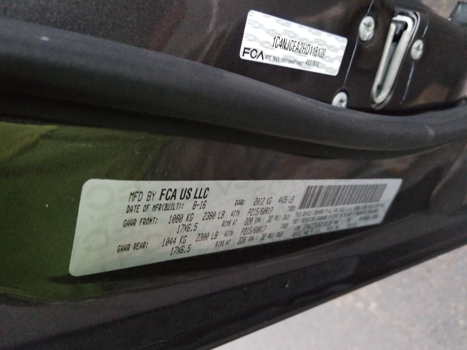 2017 Jeep COMPASS FWD 4C HIGH ALTIT