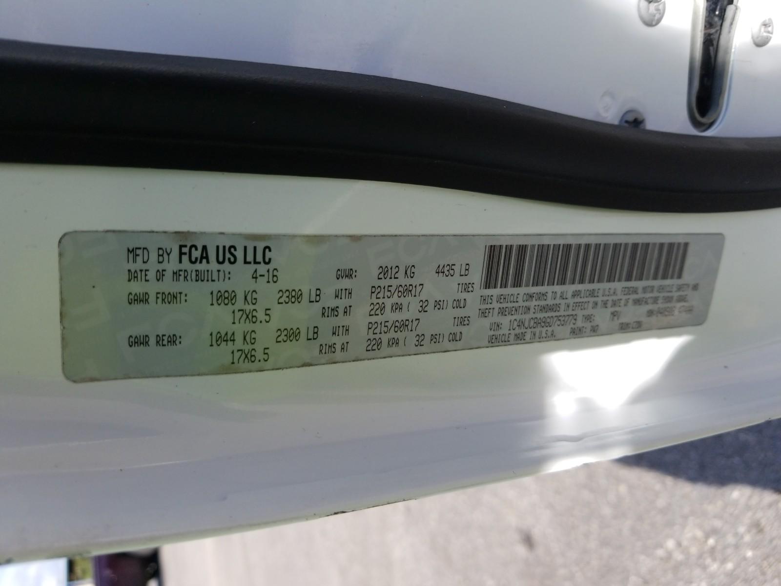 2016 Jeep COMPASS FWD 4C SPORT