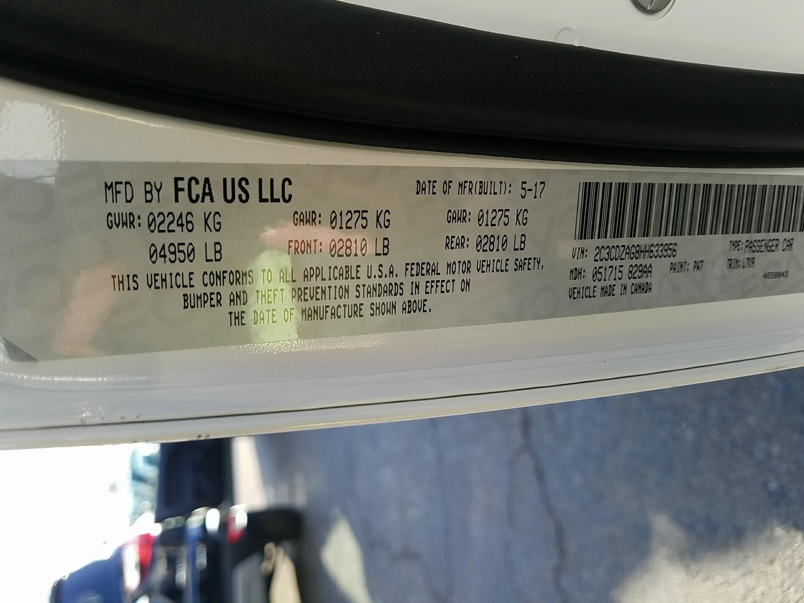 2017 Dodge CHALLENG 4X2 V6 SXT