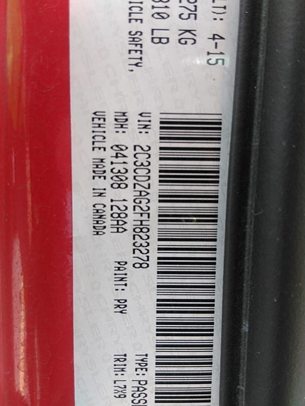 2015 Dodge CHALLENGER V6 SXT