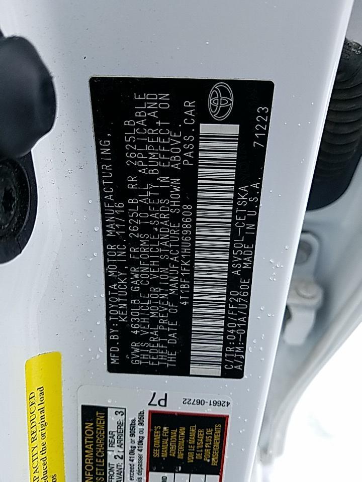 2017 Toyota CAMRY 4C SE