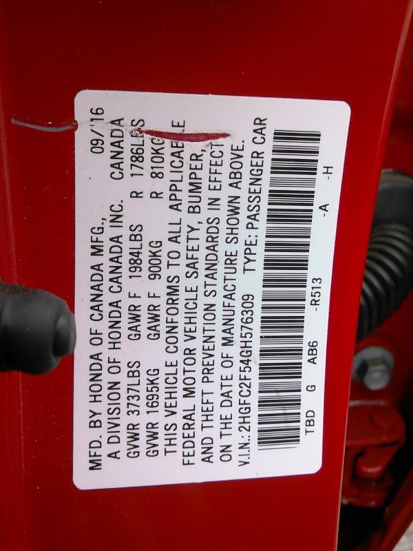 2016 Honda CIVIC LX