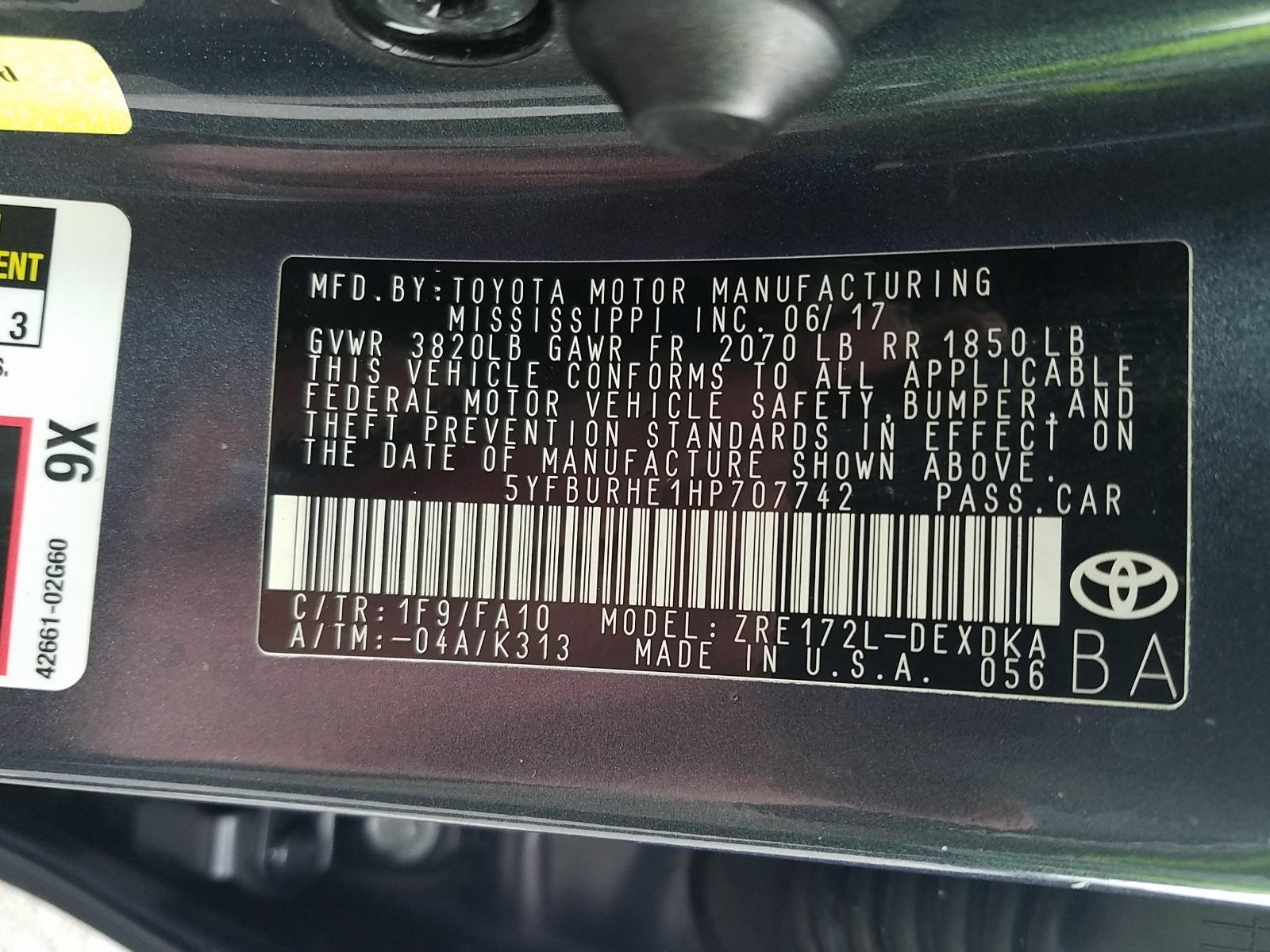 2017 Toyota COROLLA L