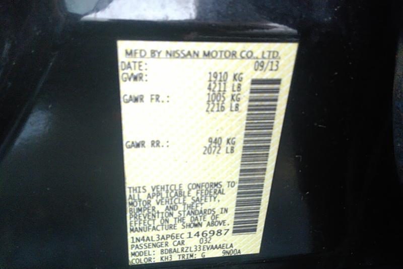 2014 Nissan ALTIMA 4C 2.5 S