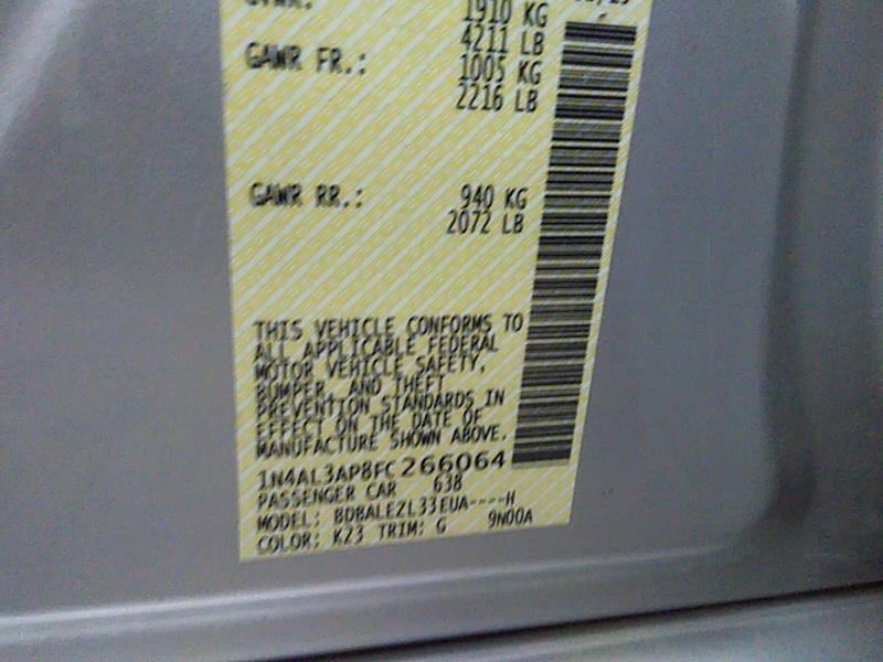 2015 Nissan ALTIMA 4C 2.5 S