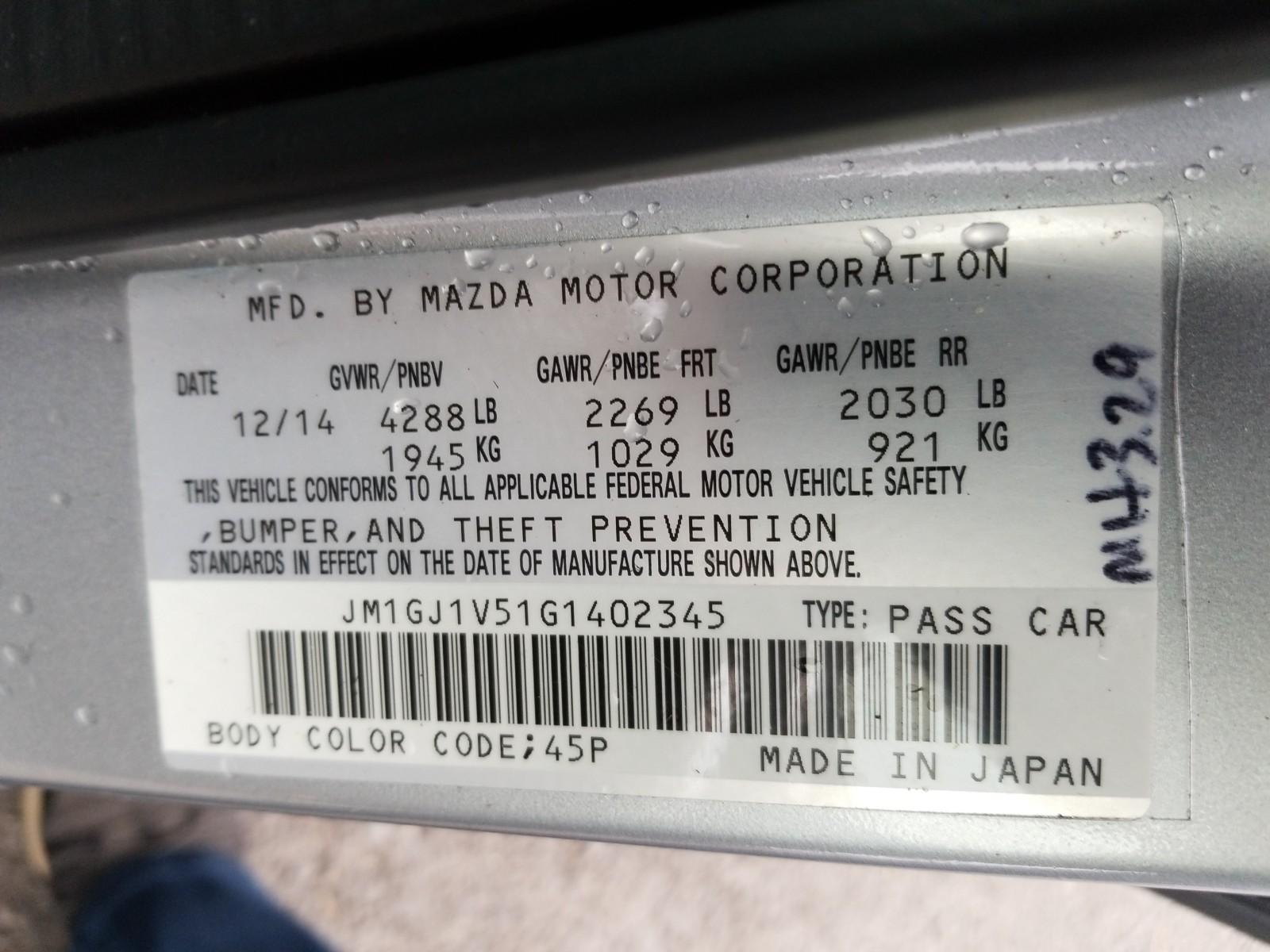 2016 Mazda MAZDA6 I TOURING