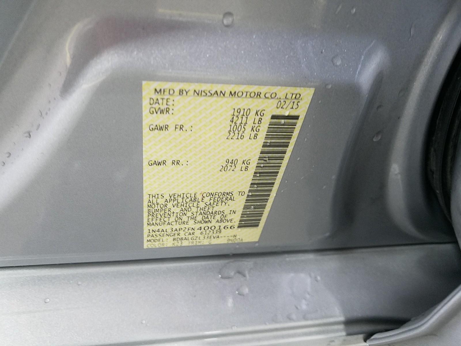 2015 Nissan ALTIMA 4C 2.5 S