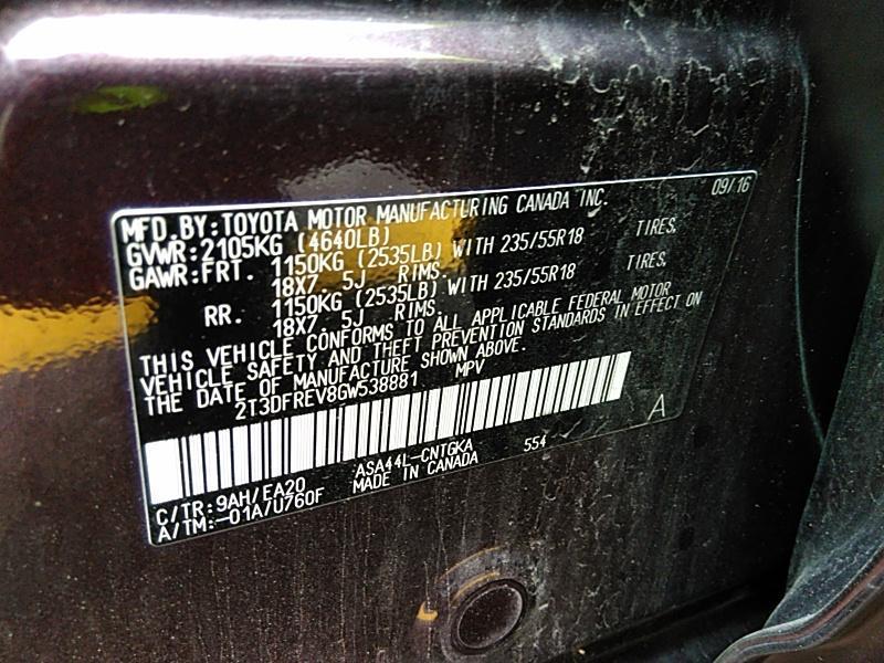 2016 Toyota RAV4 AWD LIMITED
