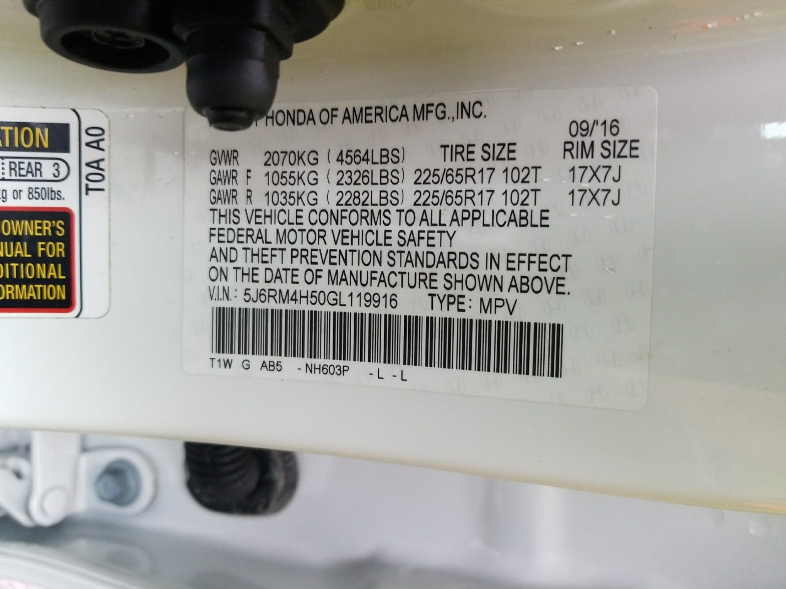 2016 Honda CR-V AWD EX