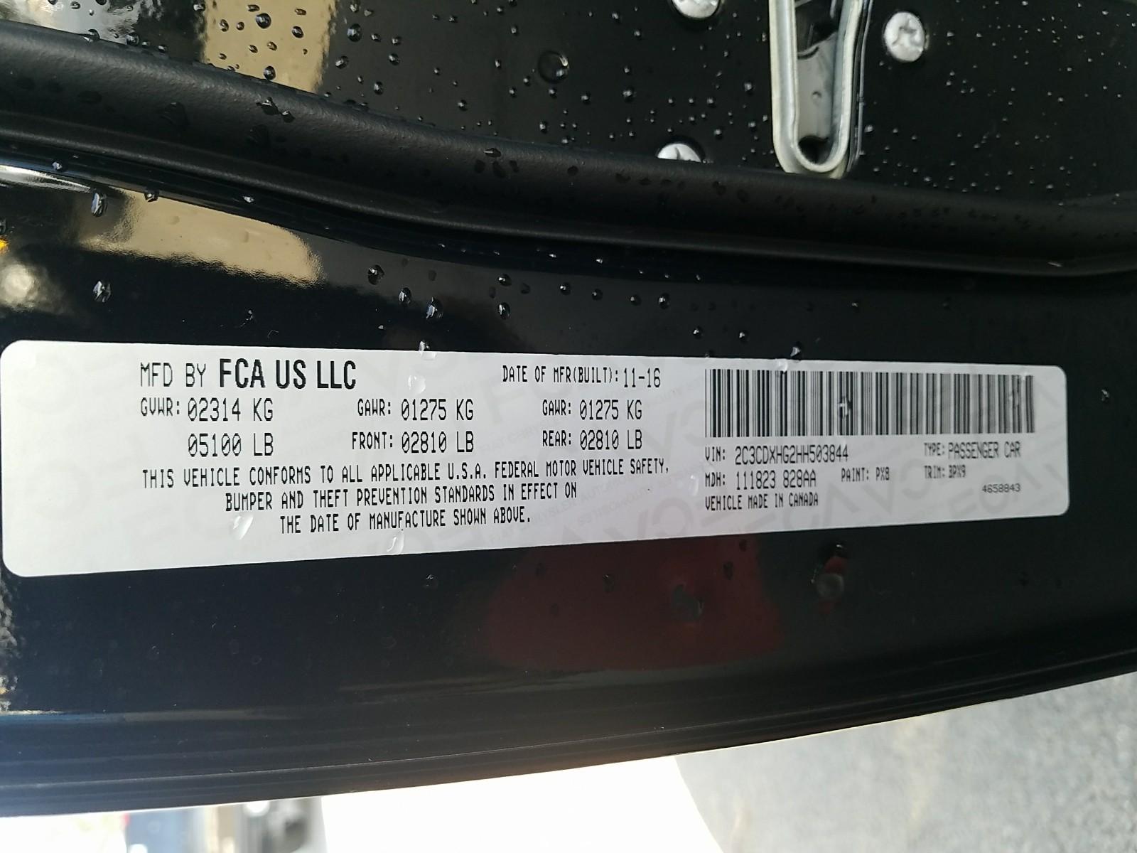 2017 Dodge CHARGER 4X2 V6 SXT