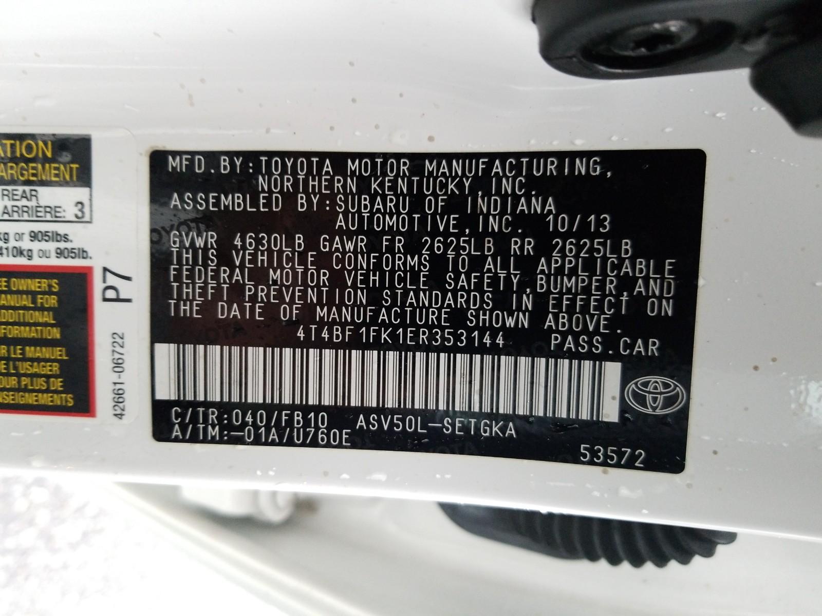 2014 Toyota CAMRY 4C XLE