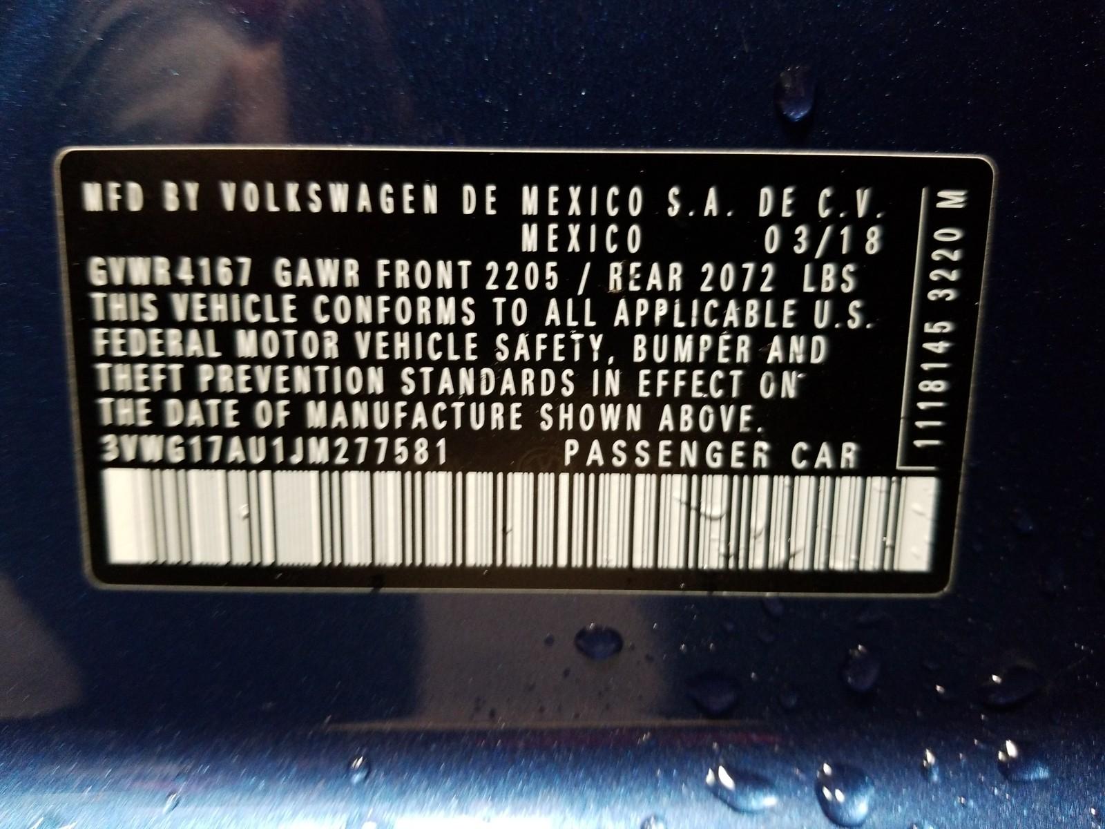 2018 Volkswagen GOLF S