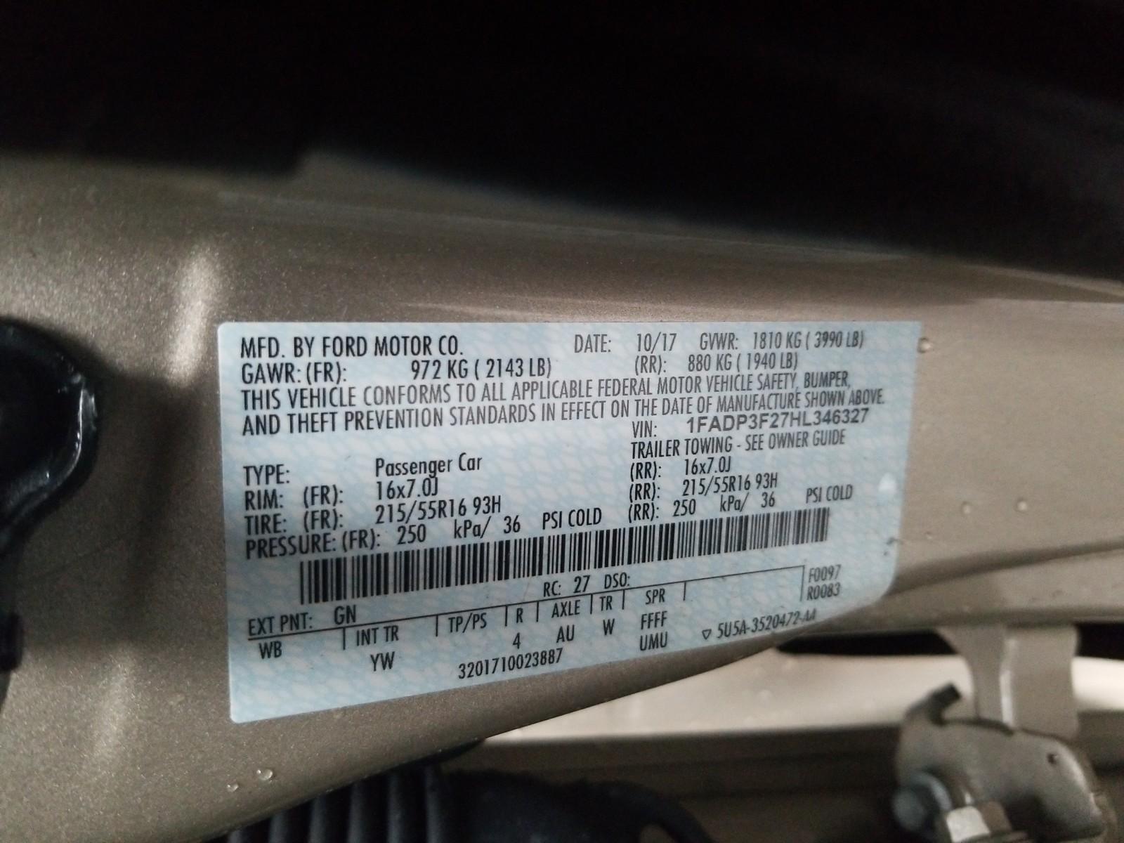 2017 Ford FOCUS FWD 4C SE