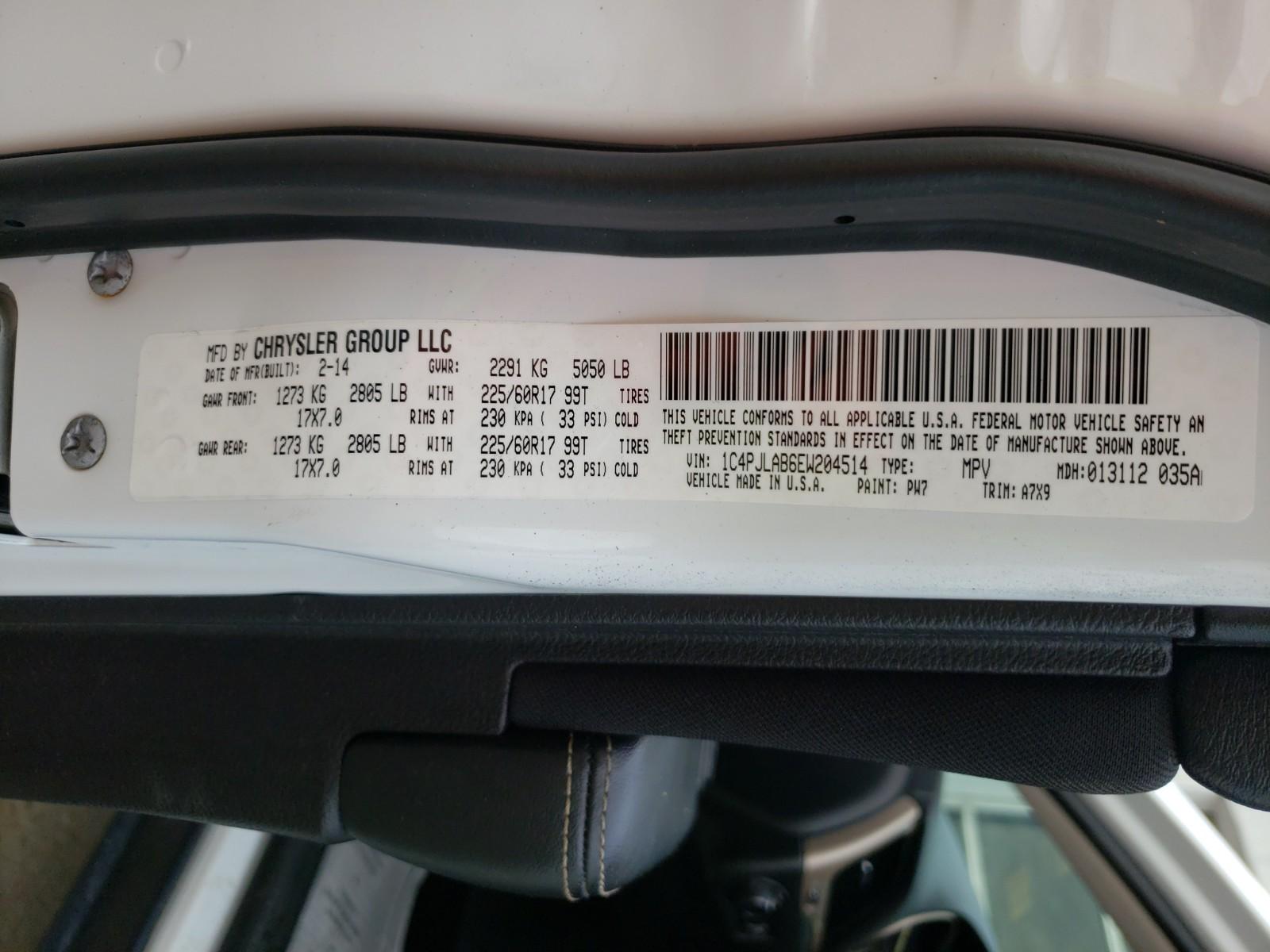 2014 Jeep CHEROKEE FWD 4C SPORT