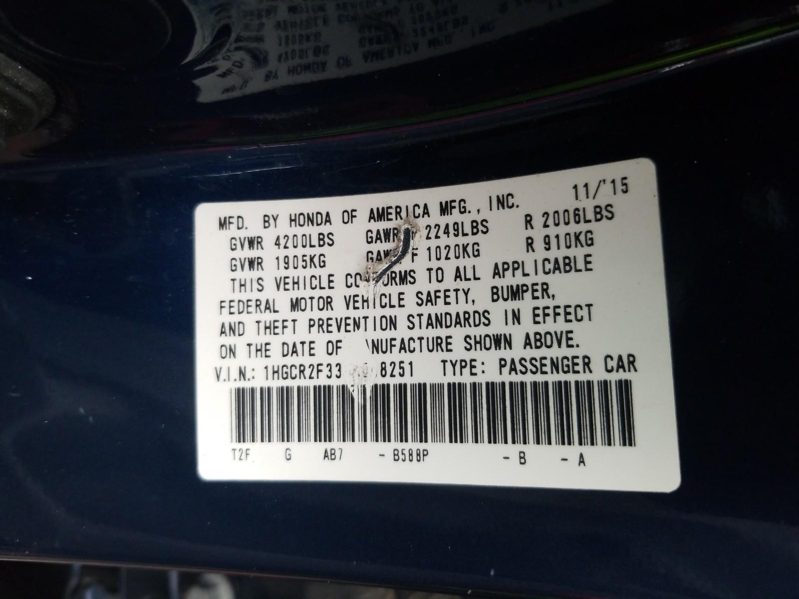 2016 Honda ACCORD 4C LX